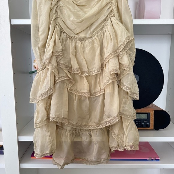 NWT FREE PEOPLE Calliope Ruffle Midi Skirt - Picture 9 of 10